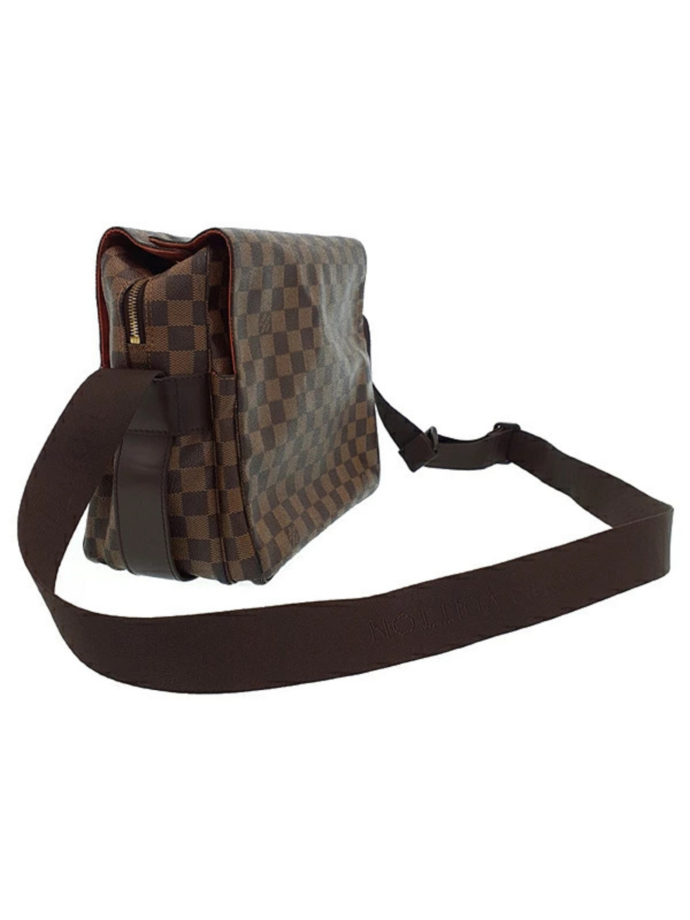 Louis Vuitton Naviglio Damier Shoulder Bag Brown